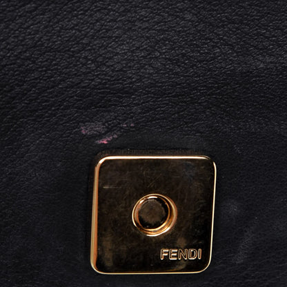 Fendi Vitello Flamingo Tube Wallet on Chain Black 11 of 11