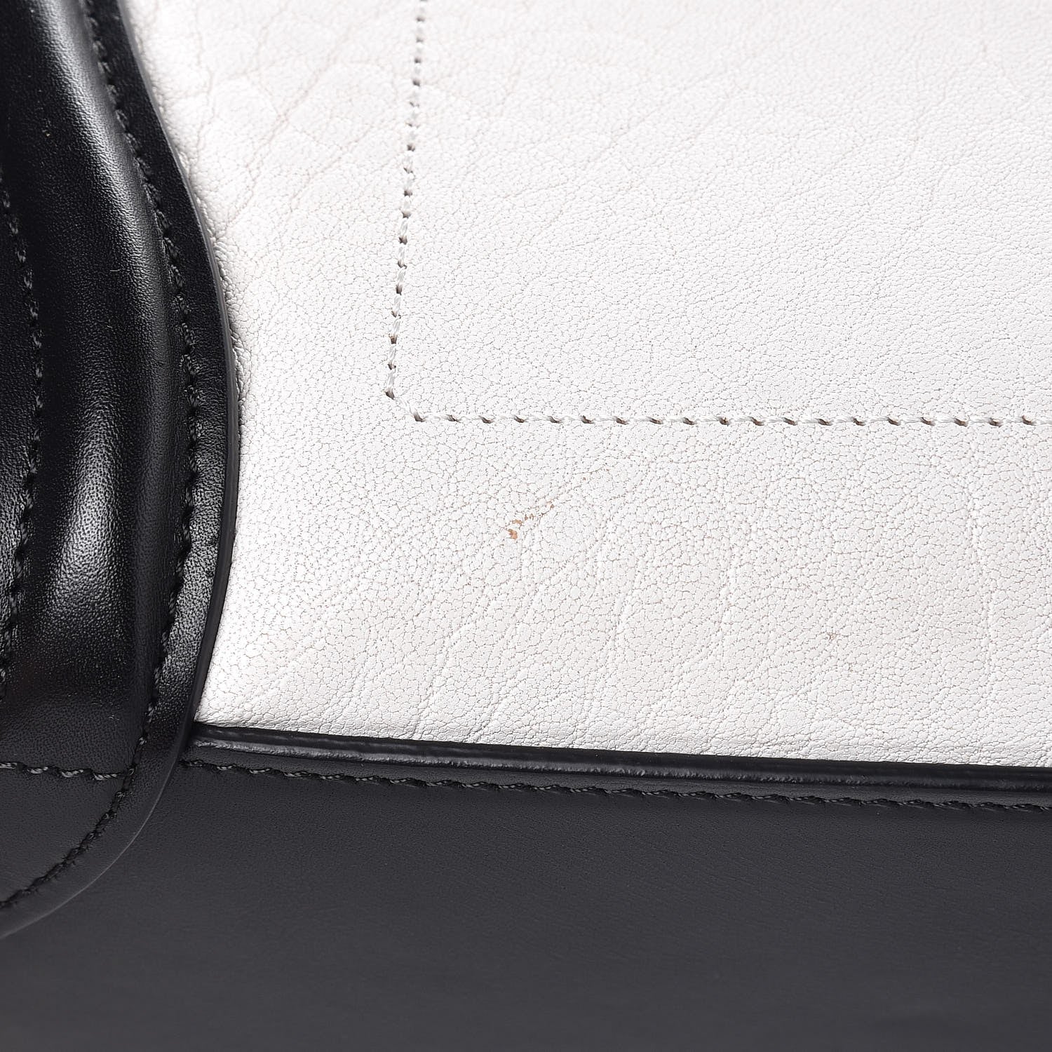 Celine Calfskin Shrunken Lambskin Bicolor Micro Luggage Black White 11 of 11