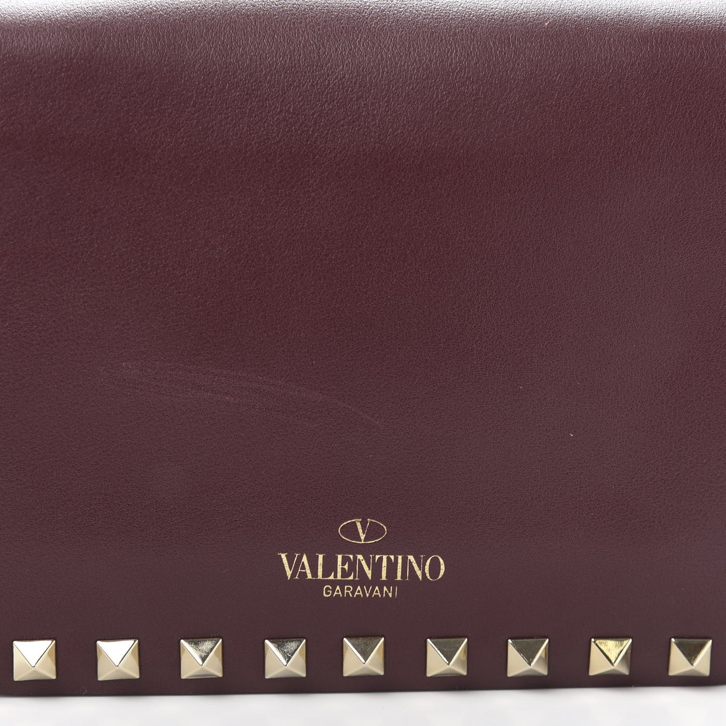 Vitello Rockstud Flap Crossbody Bag Rubin