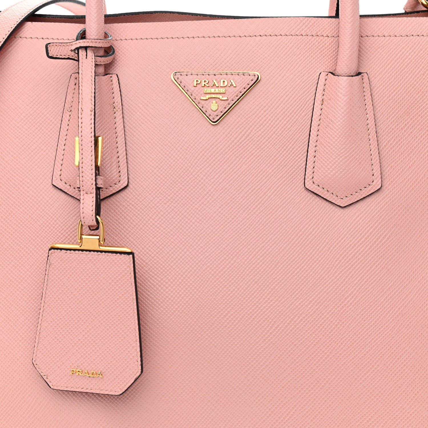 Prada Saffiano Cuir Medium Double Bag Orchidea 8 of 16