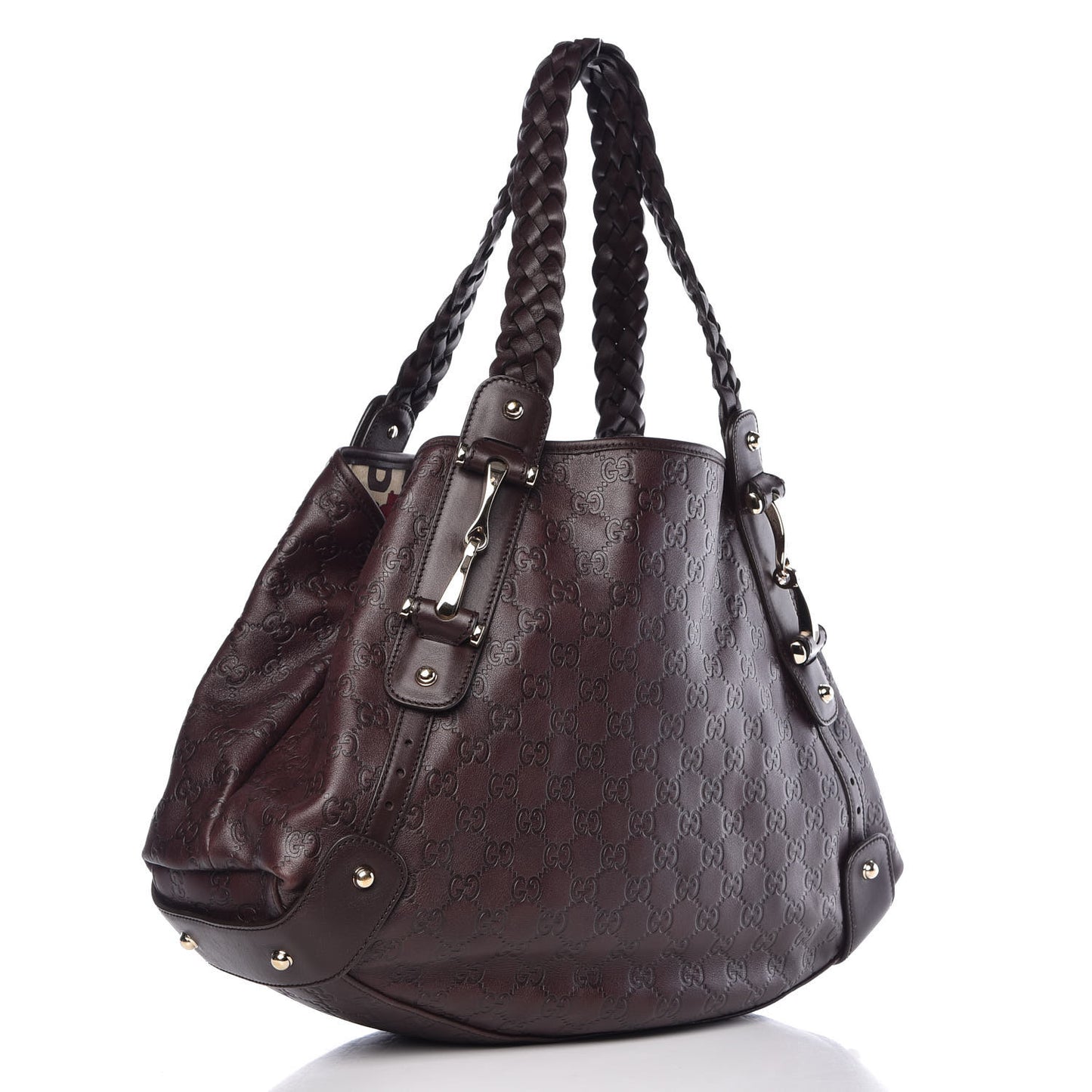 Guccissima Medium Pelham Shoulder Bag Dark Brown