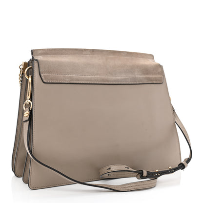 Chloe Calfskin Suede Medium Faye Shoulder Bag Motty Grey 3 of 10