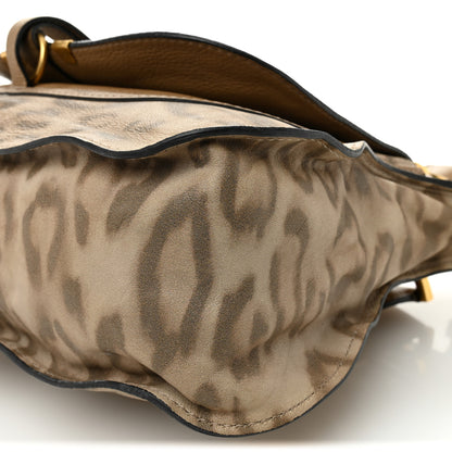 Chloe Calfskin Leopard Print Medium Marcie Satchel Brown 10 of 11