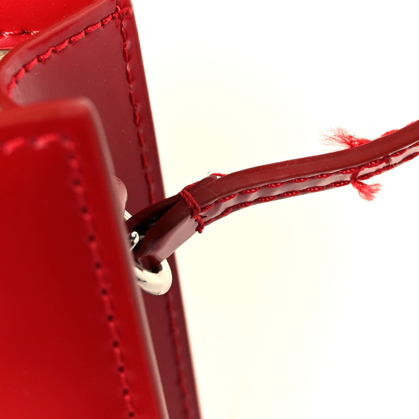 Glazed Calfskin Le Bambino Long Red