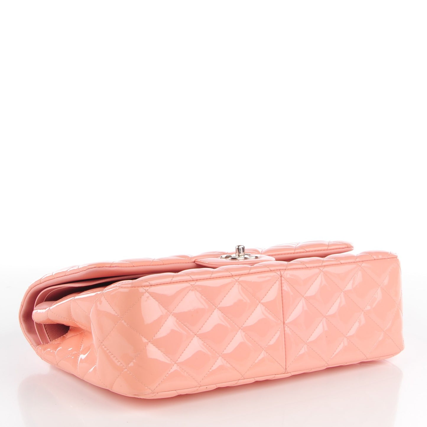 Patent Quilted Jumbo Double Flap Pink