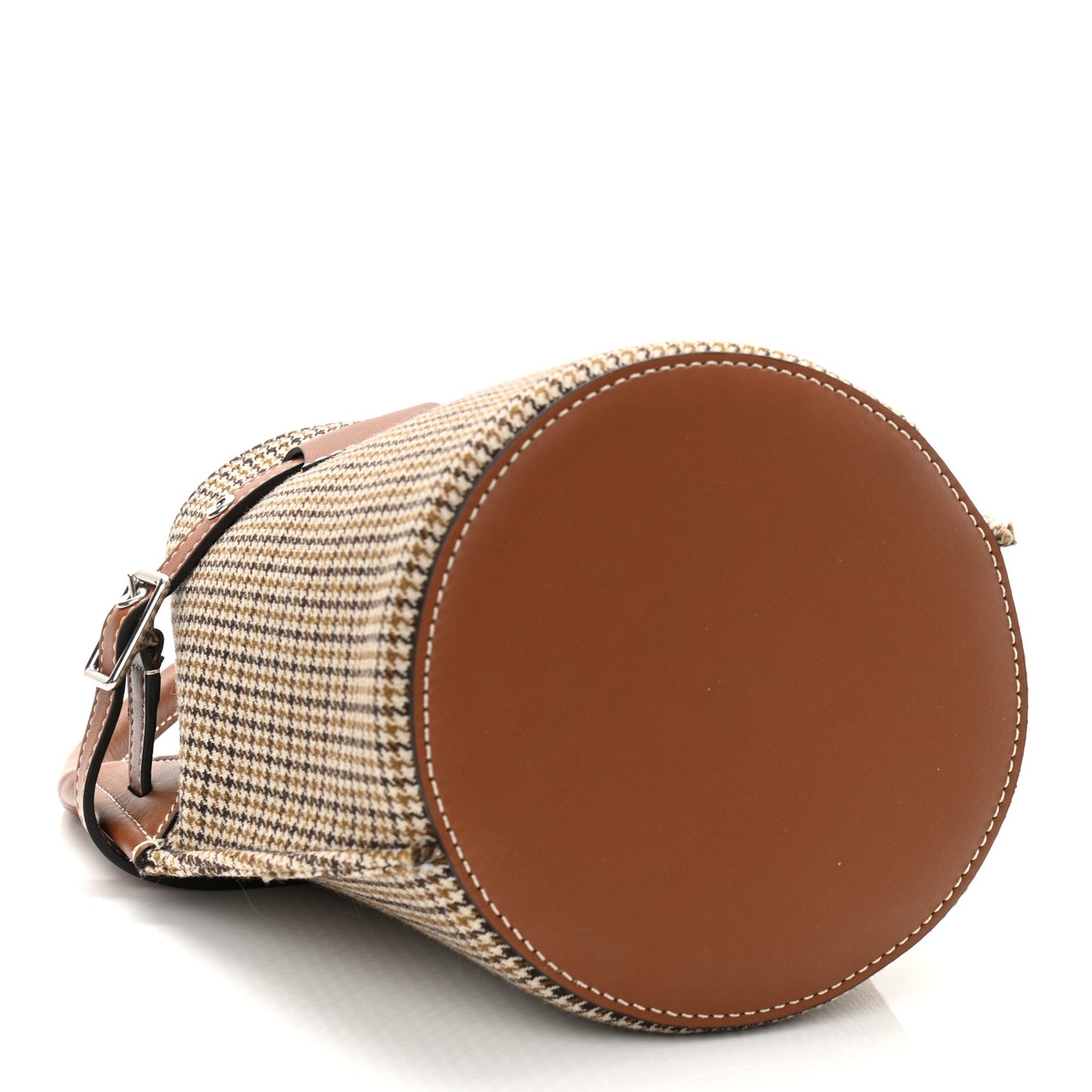 Smooth Calfskin Tweed Nano Big Bag Bucket Tan