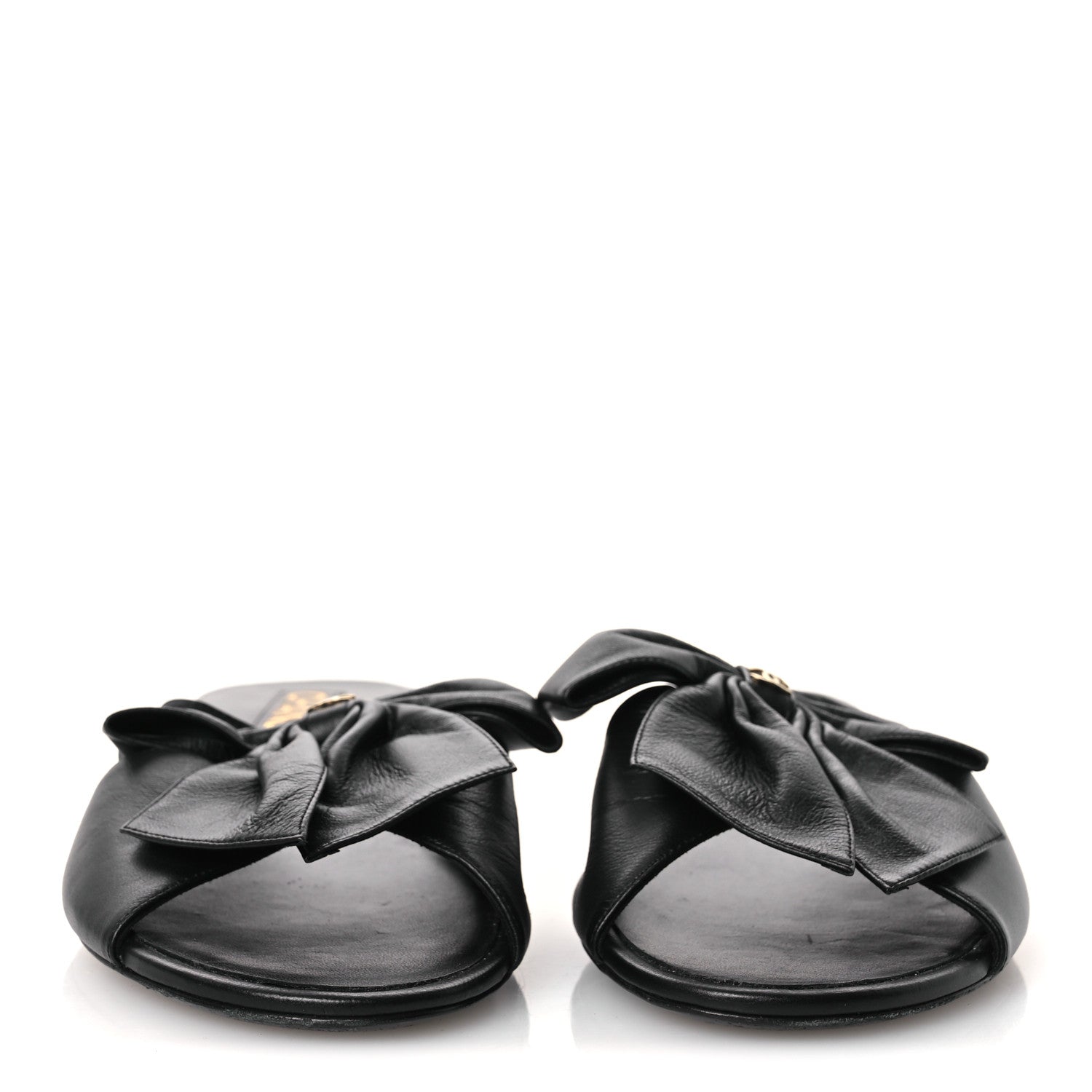Chanel Lambskin Bow CC Mules 39.5 Black 1860809 – FASHIONPHILE