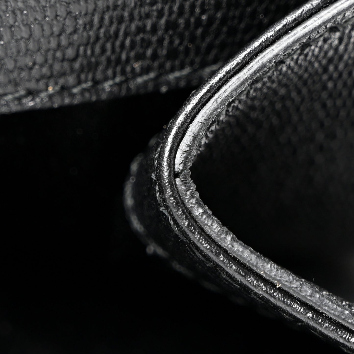 Textured Calfskin Classic Y Ligne Clutch Black