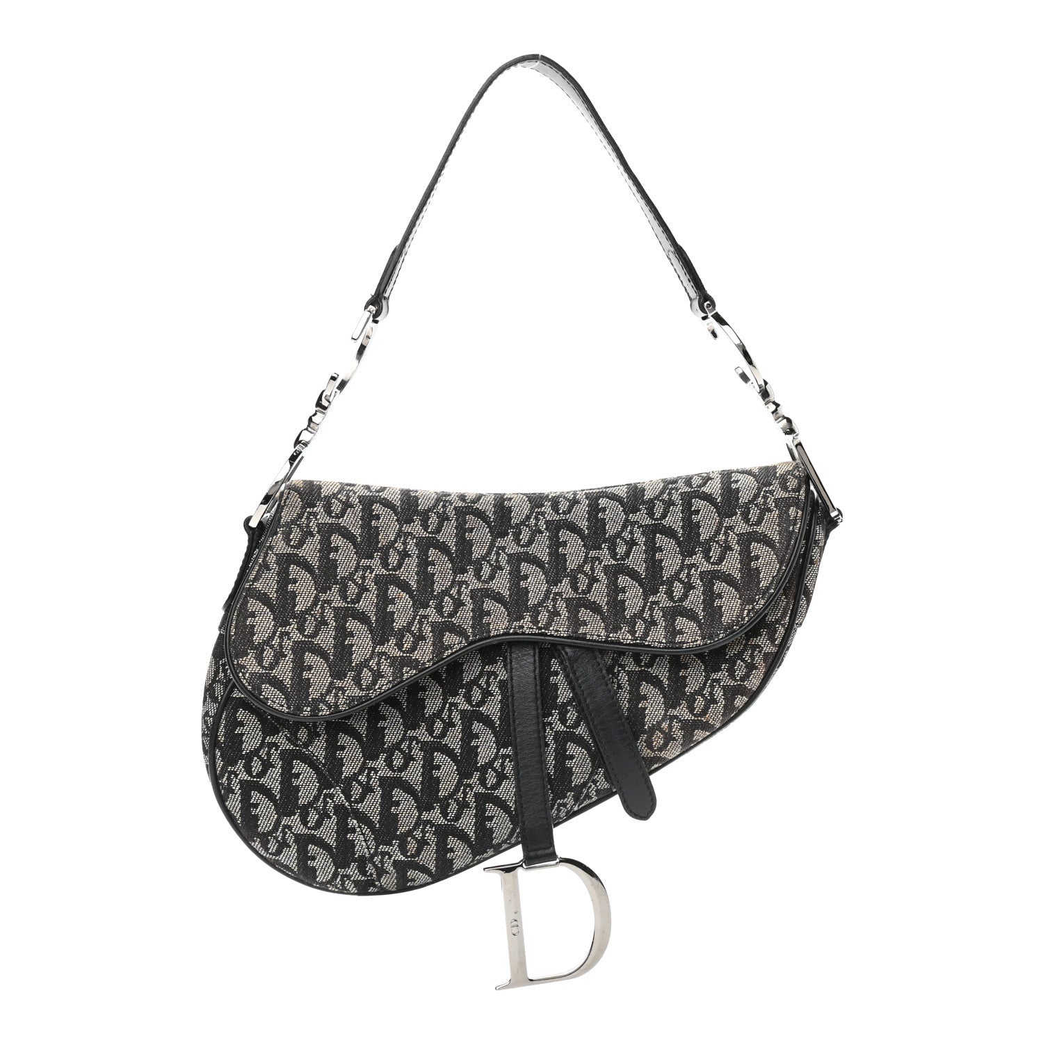 Christian Dior Monogram Saddle Bag Bag Black 1 of 19