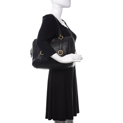 Prada Vitello Daino Satchel Black 2 of 16