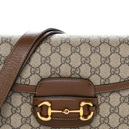 Gucci GG Supreme Monogram Horsebit 1955 Shoulder Bag Beige Brown Sugar 8 of 12