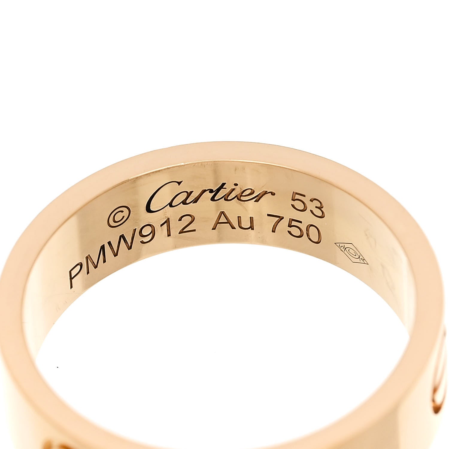 Cartier 18K Yellow Gold 5.5mm LOVE Ring 53 6.5 4 of 4