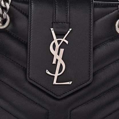 Saint Laurent Calfskin Y Quilted Monogram Small Loulou Shopper Black 11 of 11