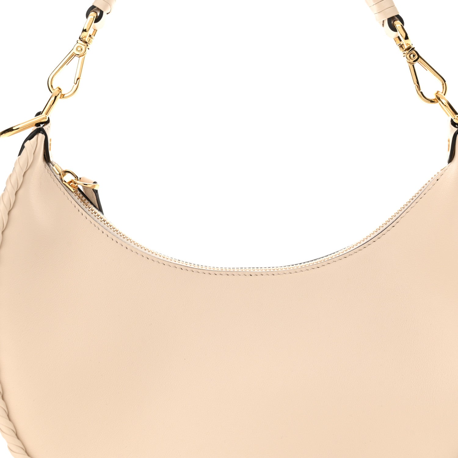 Fendi Nappa Braided Small Fendigraphy Hobo Bag Camelia 8 of 10