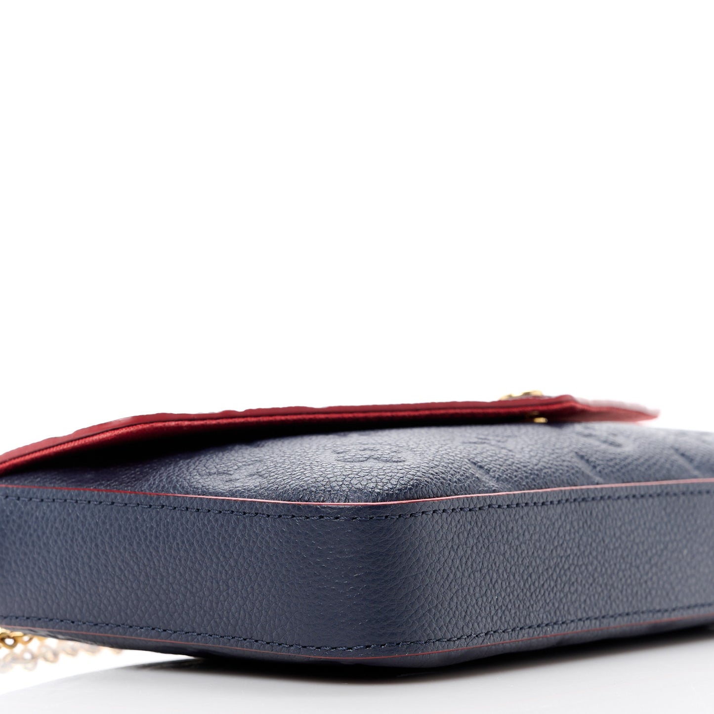 Empreinte Pochette Felicie Chain Wallet Marine Rouge