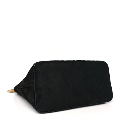 Chanel Suede Quilted Medallion Tote Black 3 of 12