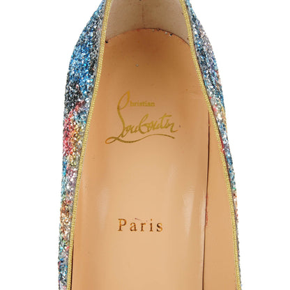 Christian Louboutin Glitter Dorissima 100 Pumps 42 Horizon Gold 7 of 9