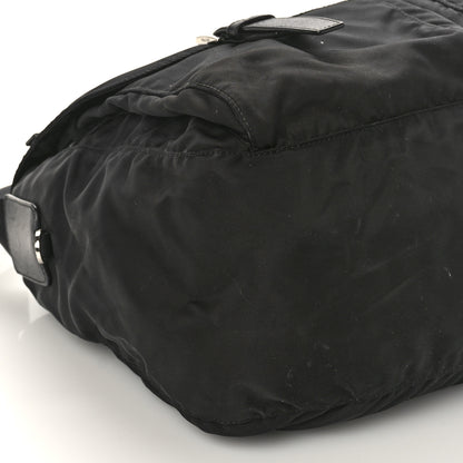Prada Tessuto Nylon Saffiano Vela Messenger Bag Black 7 of 10