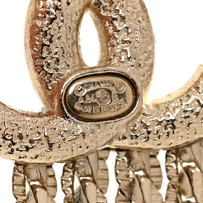 Chanel Metal CC Multi Strand Chain Drop Earrings Gold 4 of 5