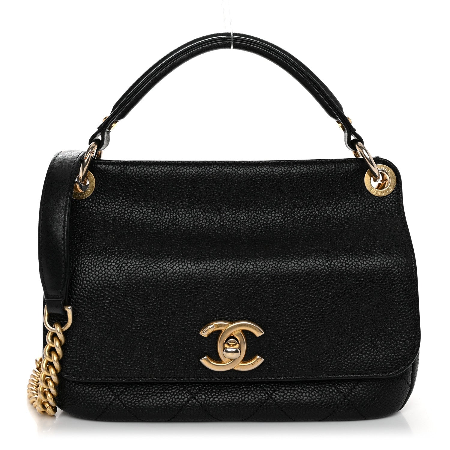 Chanel Caviar Quilted Mini Top Handle Flap Black 1 of 10