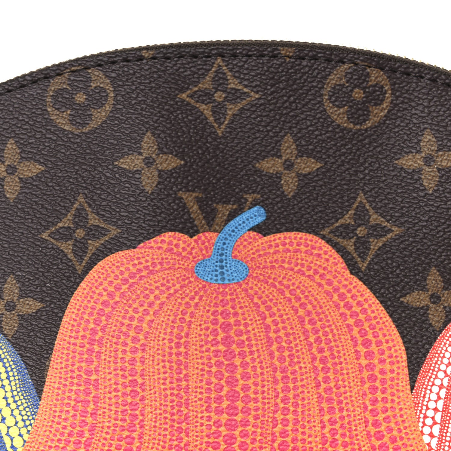 Louis Vuitton LV X YK Monogram Printed Kusama Pumpkin Cosmetic