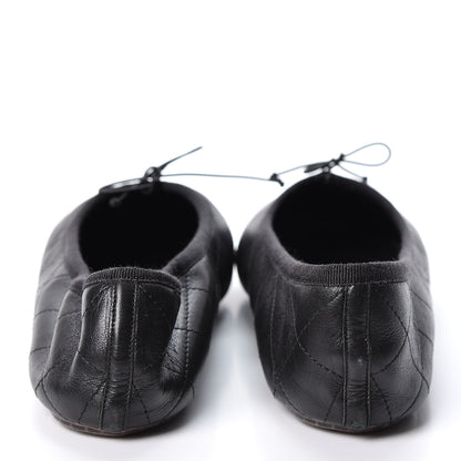 Chanel Lambskin Quilted Cambon Ballerina Flats 42 Black 5 of 11
