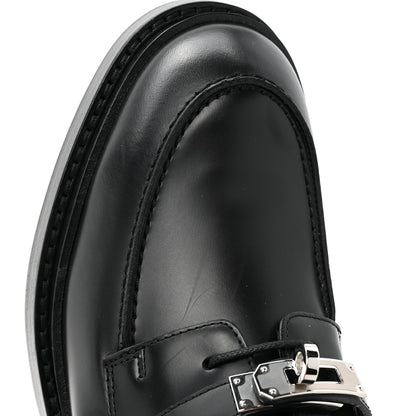 Hermes Glossed Calfskin First Oxford 39.5 Black 9 of 13
