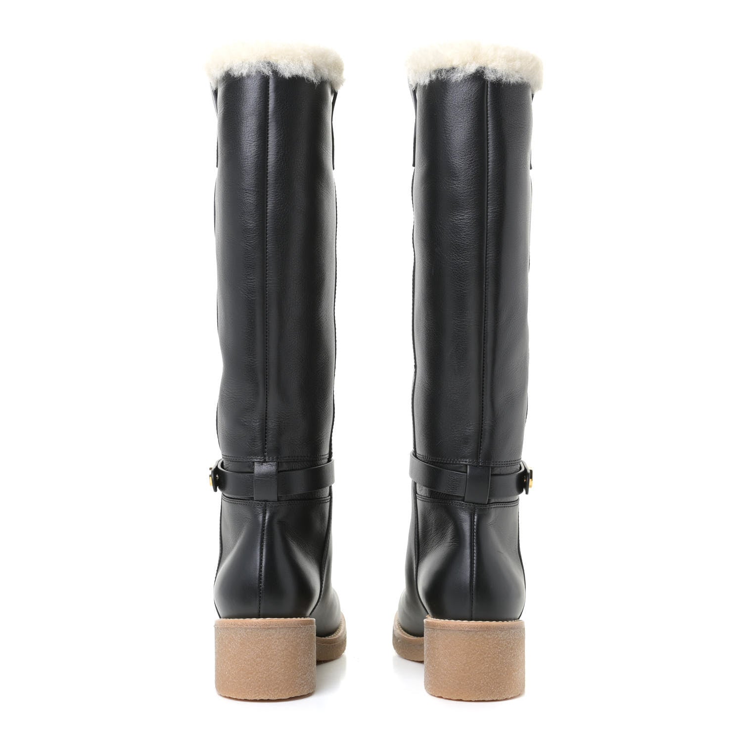 Christian Dior Calfskin Shearling D-Furious Boots 37 Black 8 of 20