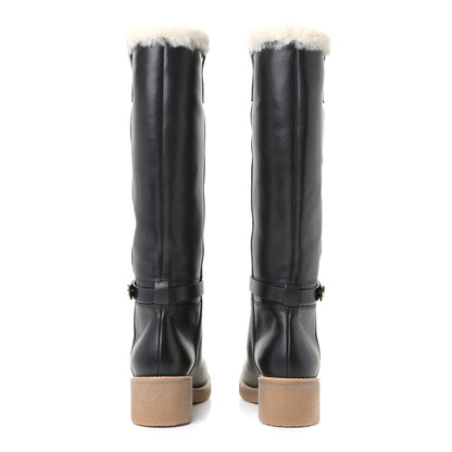 Christian Dior Calfskin Shearling D-Furious Boots 37 Black 8 of 20