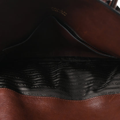 Prada Buffalo Large Signet Tote Cocoa 5 of 9