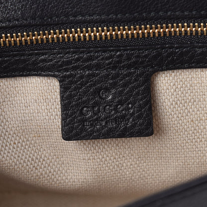 Gucci Pebbled Calfskin Medium Soho Flap Crossbody Black 6 of 9
