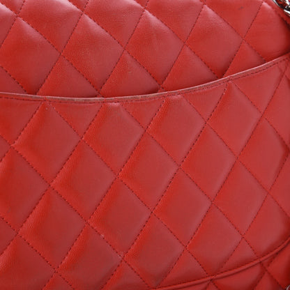 Chanel Lambskin Quilted Jumbo Double Flap Red 5 of 13