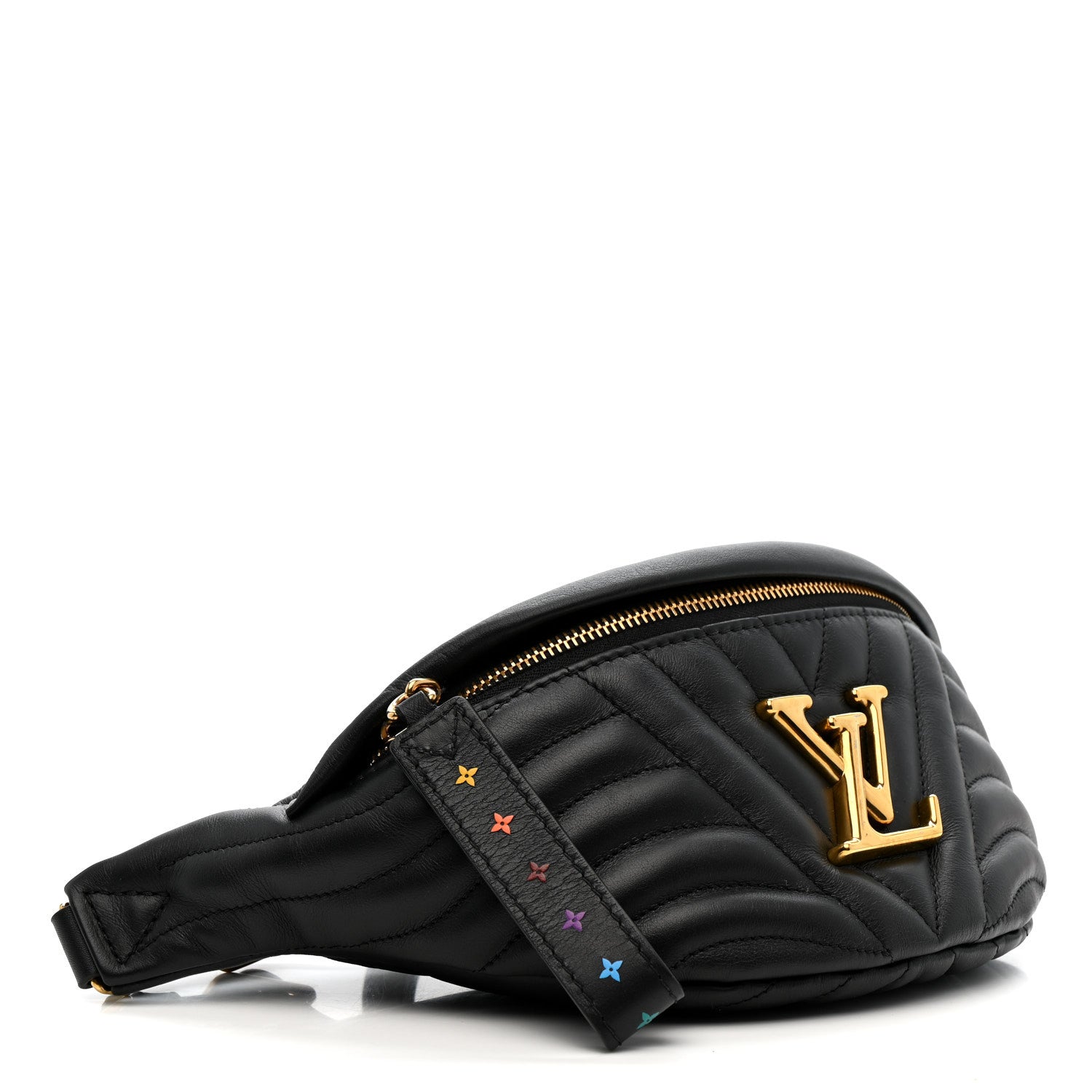 Louis Vuitton Calfskin Quilted New Wave Bumbag Black 4 of 12
