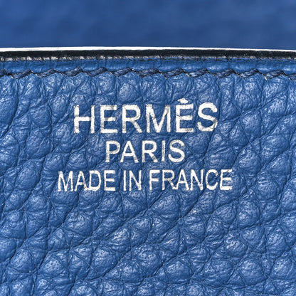 Hermes Taurillon Clemence Birkin 35 Bleu Brighton 21 of 43