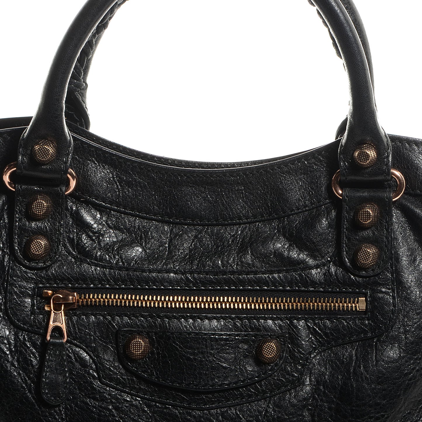 Agneau Giant 12 Rose Gold Hardware Town Black