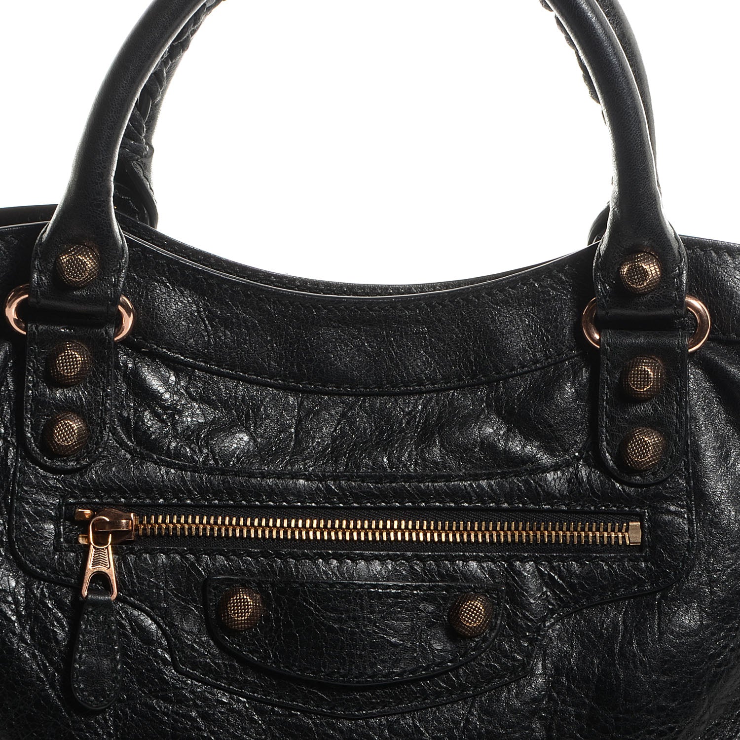 Balenciaga Agneau Giant 12 Rose Gold Hardware Town Black 9 of 11