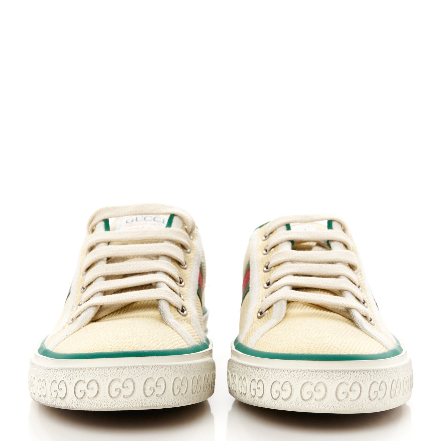 Gucci Canvas Web Womens 1977 Tennis Sneakers 35.5 Burro Mystic White 2 of 8