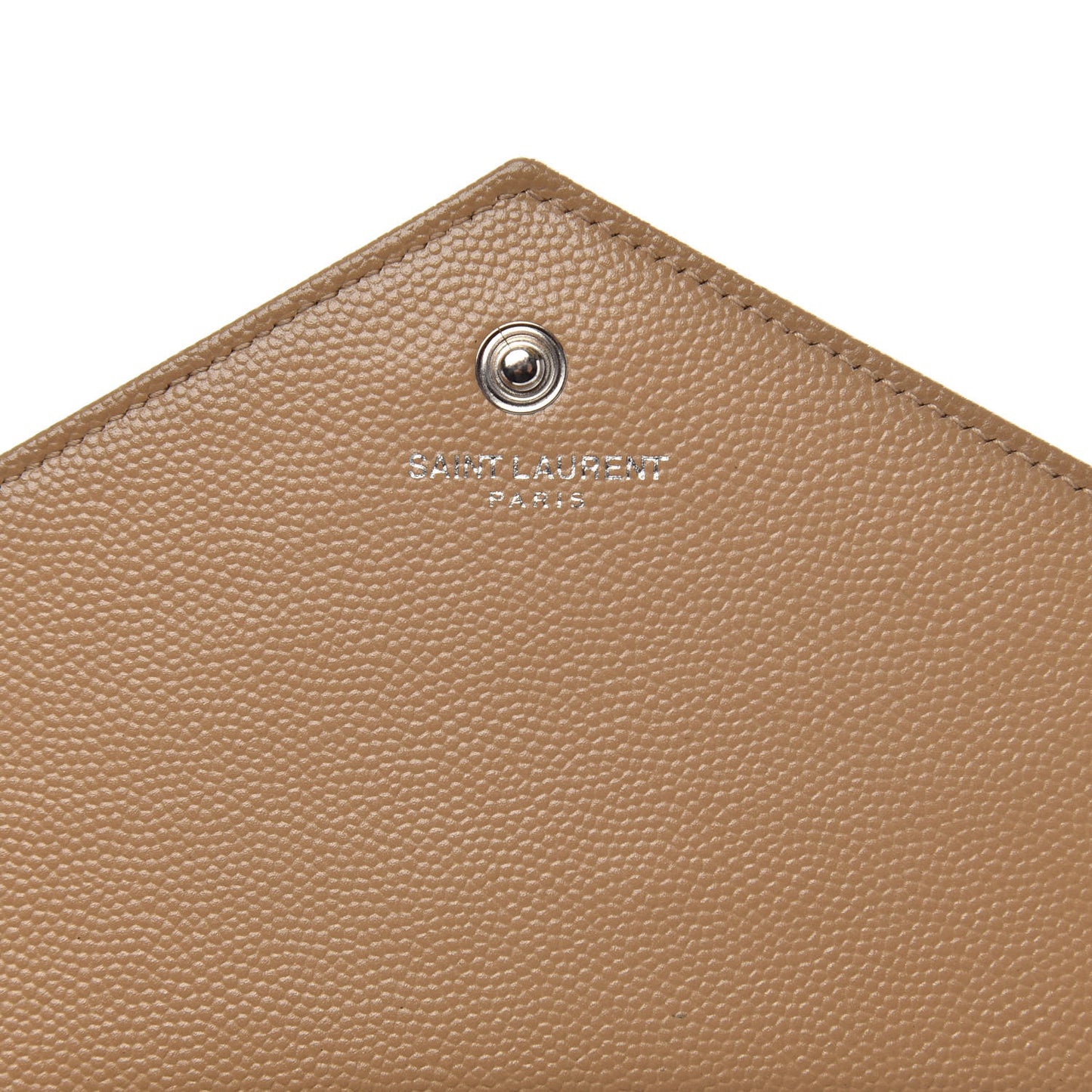Grain De Poudre Matelasse Chevron Monogram Chain Wallet Dark Latte