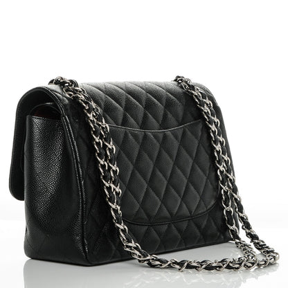 Chanel Caviar Quilted Jumbo Double Flap Black 3 of 7