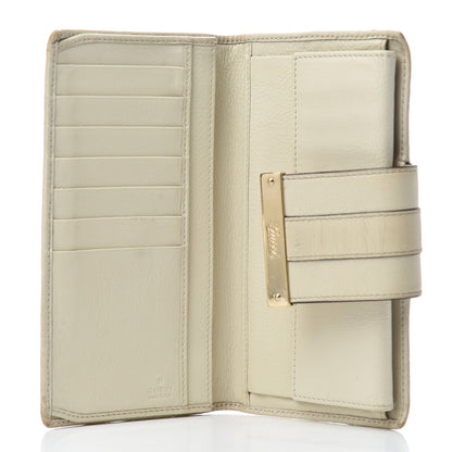 Gucci Guccissima Ladies Web Long Wallet Off White 5 of 12