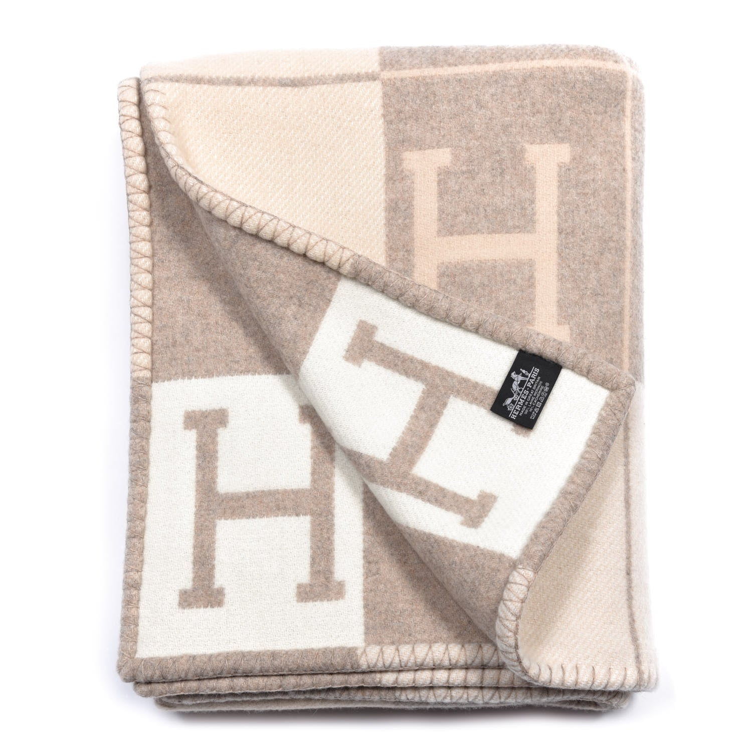 Hermes Wool Cashmere Avalon III Blanket Coco Camomille 2 of 3