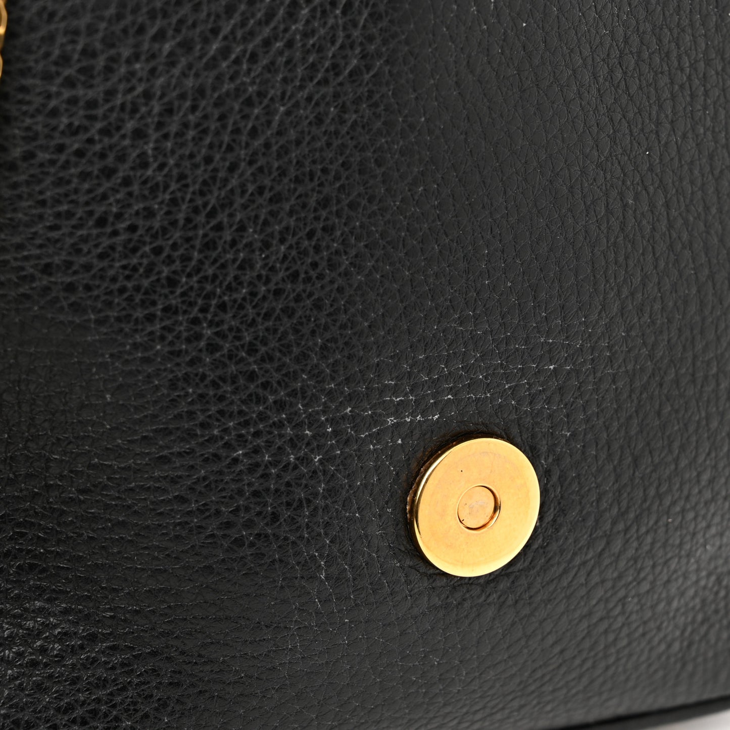 Pebbled Calfskin Small 1973 Chain Shoulder Bag Black
