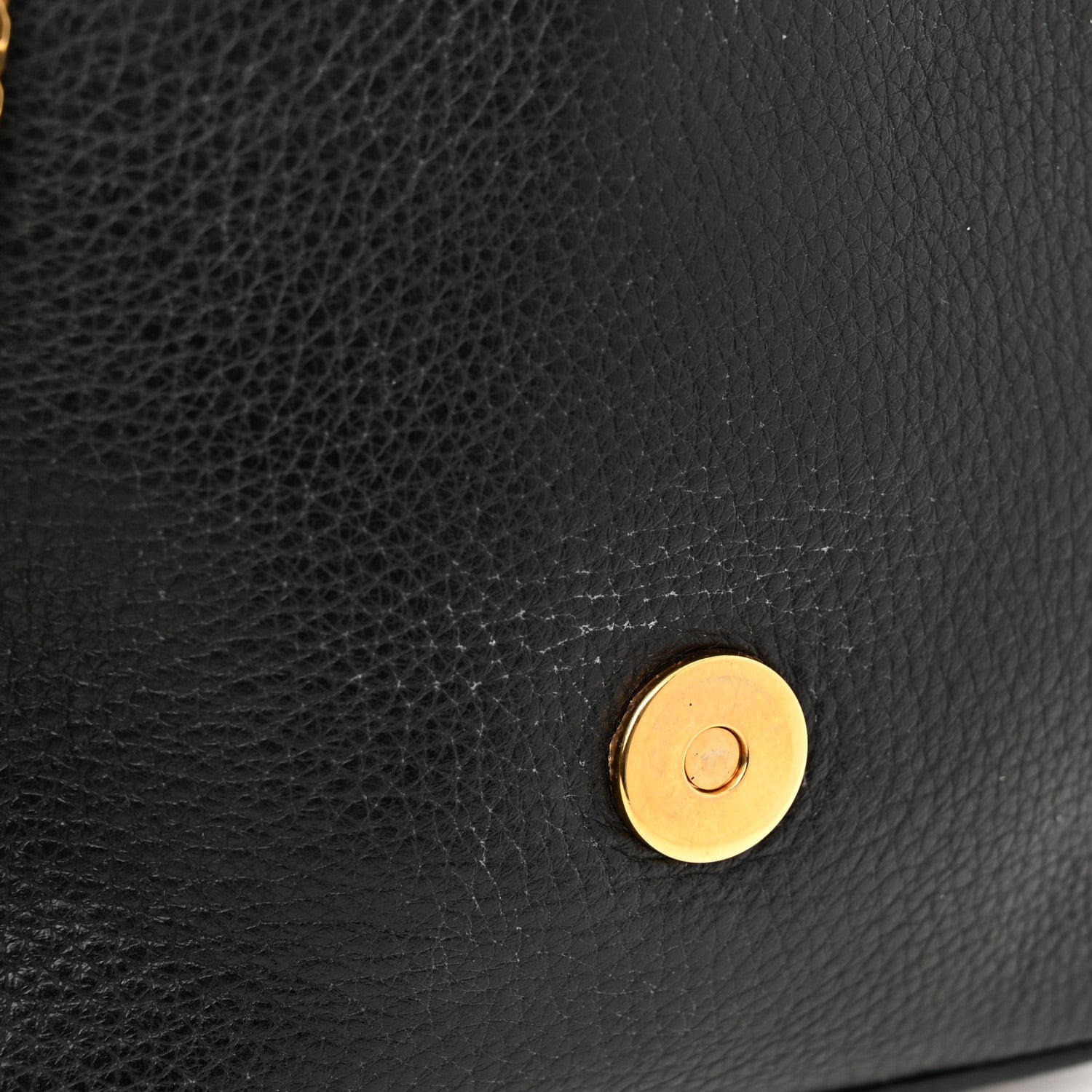 Gucci Pebbled Calfskin Small 1973 Chain Shoulder Bag Black 11 of 13
