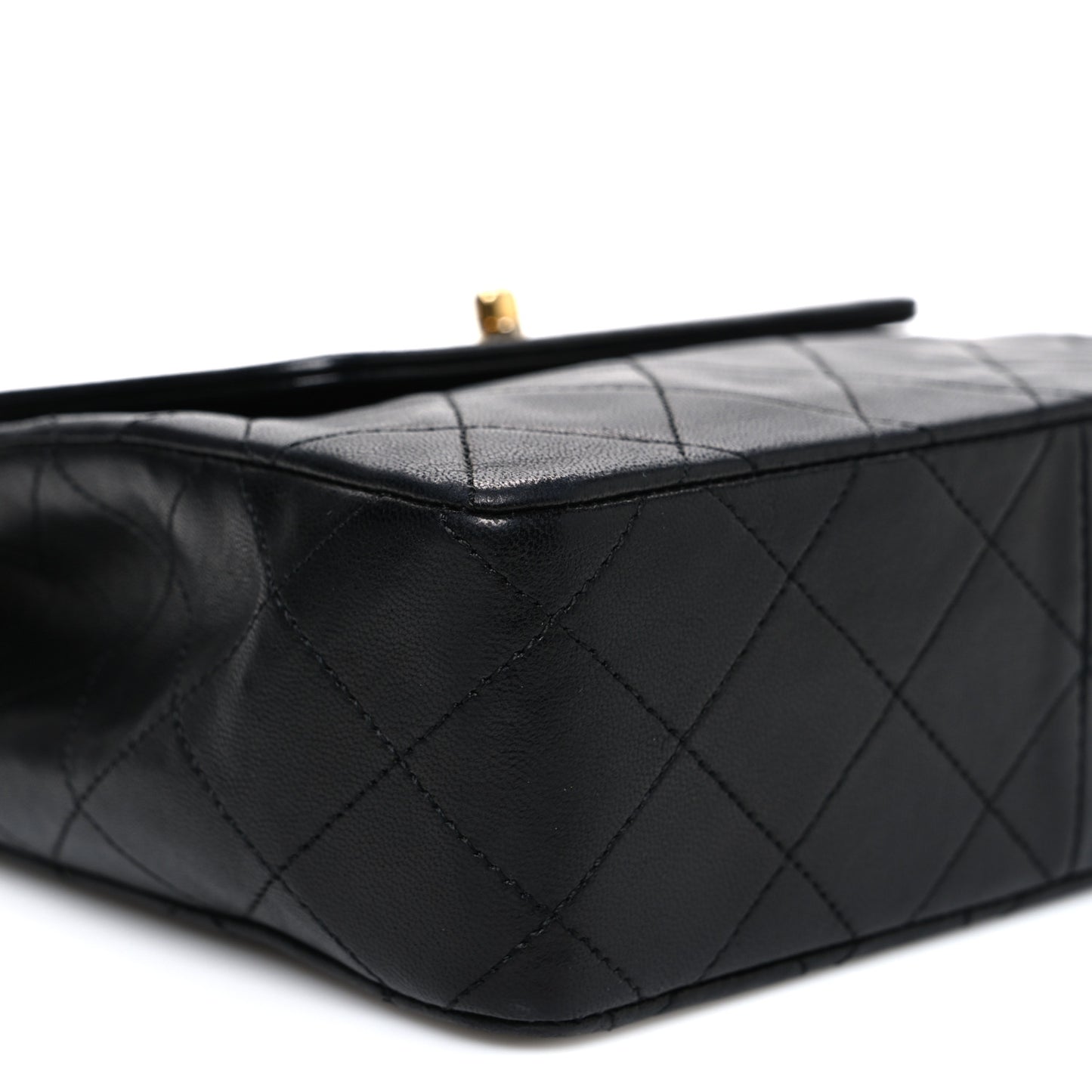 Lambskin Quilted Small Shoulder Bag Black