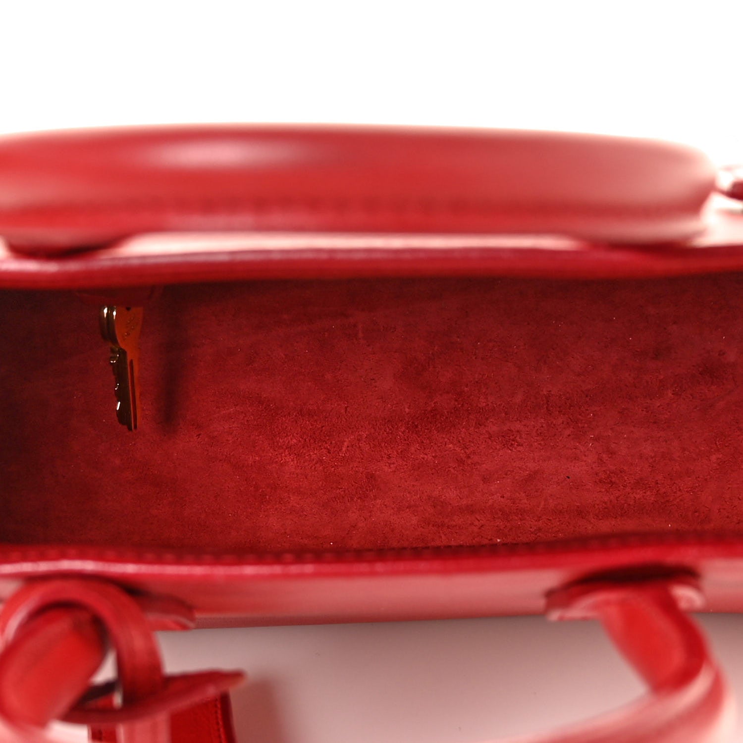 Saint Laurent Calfskin Nano Sac De Jour Lipstick Red 7 of 10