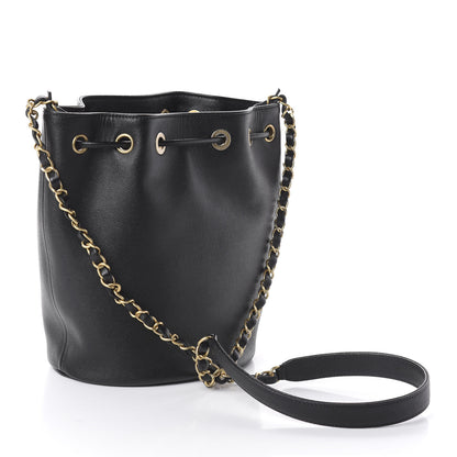 Chanel Caviar Deauville Drawstring Bucket Bag Black 2 of 9