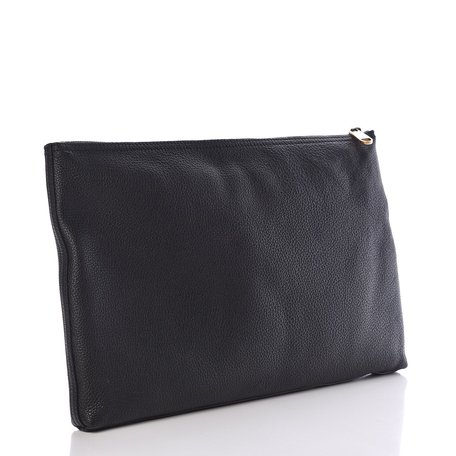 Gucci Pebbled Calfskin Large Logo Portfolio Clutch Black 3 of 9