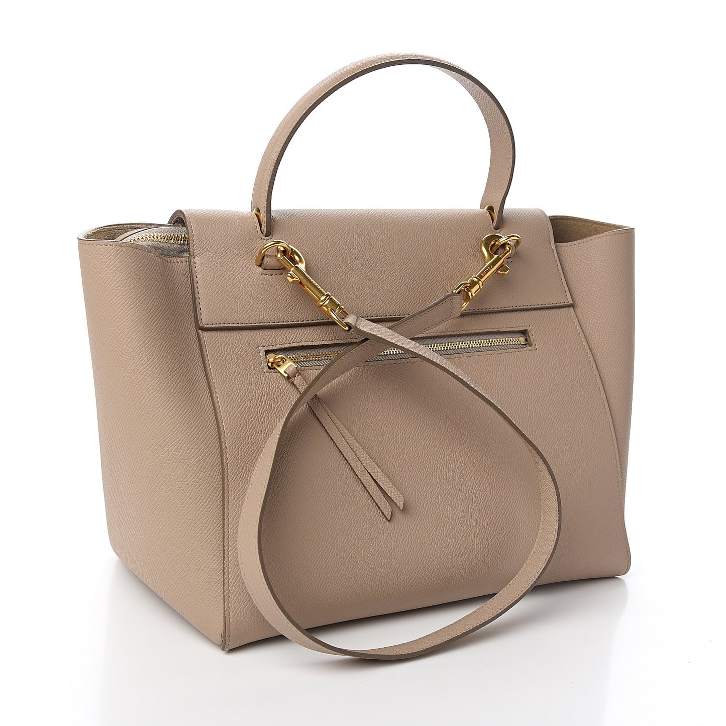 Grained Calfskin Mini Belt Bag Light Taupe