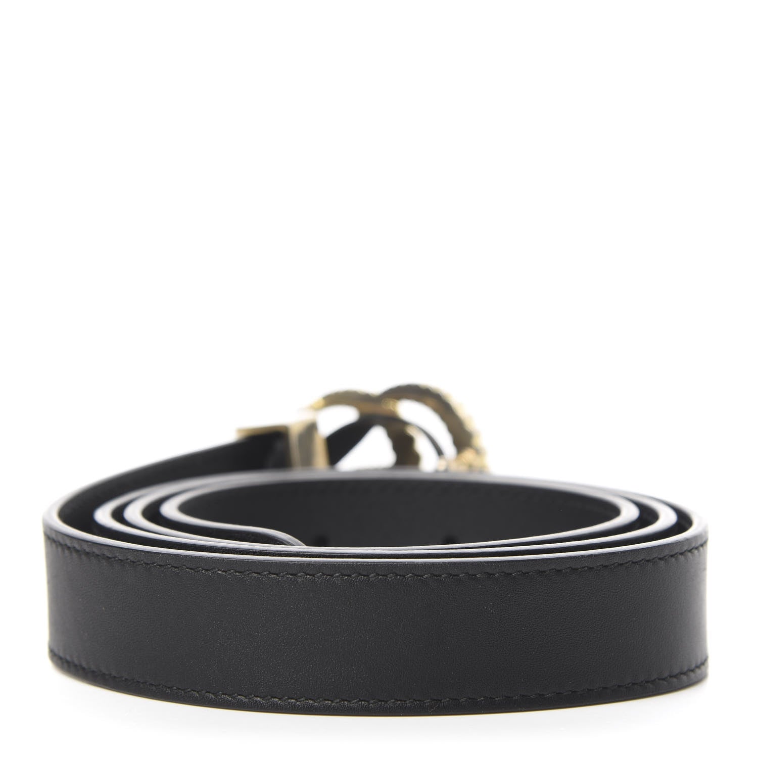 Gucci Moon Calfskin Torchon Double G 25mm Belt 90 36 Black 2 of 5