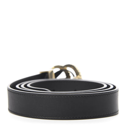 Gucci Moon Calfskin Torchon Double G 25mm Belt 90 36 Black 2 of 5